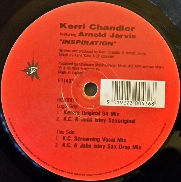 Kerri Chandler Featuring Arnold Jarvis - Inspiration Vinyl
