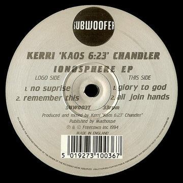 Kerri Chandler - Ionosphere EP Vinyl Vinly Record
