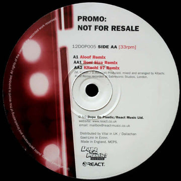 Kitachi - Spirit (The Remixes) Vinyl Vinly Record