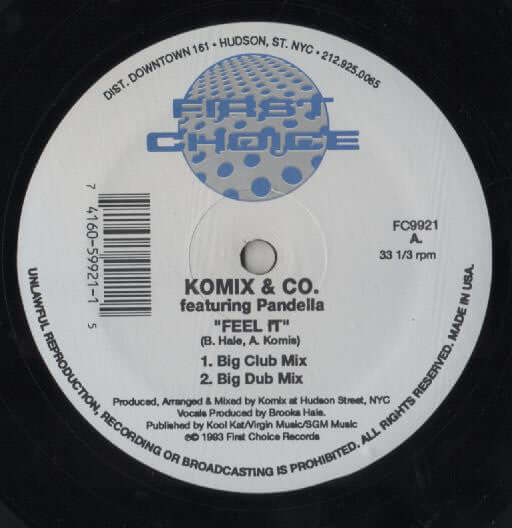 Komix & Co Featuring Pandella - Feel It Vinyl