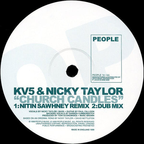 KV5 & Nicky Taylor - Church Candles Vinyl - Vinyl Record