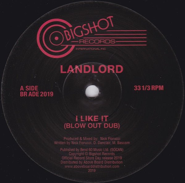Landlord - I Like It (Blow Out Dub) Vinyl