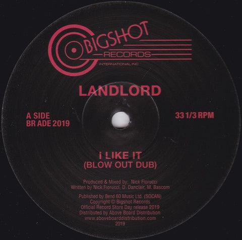 Landlord - I Like It (Blow Out Dub) Vinyl - Vinyl Record