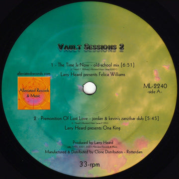 Larry Heard - Vault Sessions 2 Vinyl Vinly Record