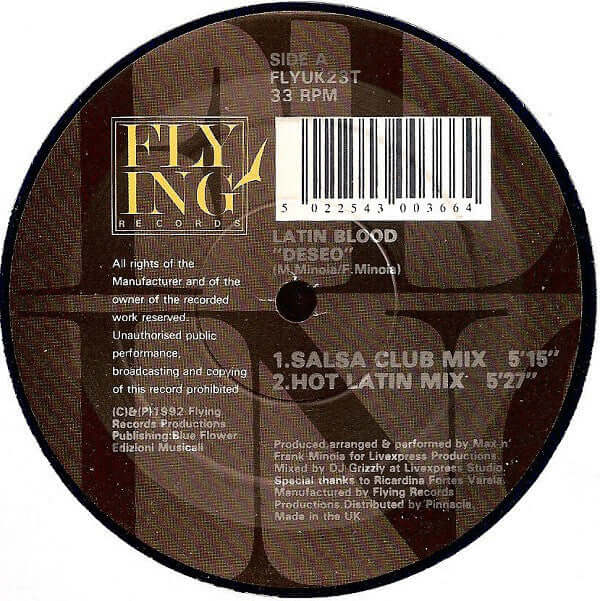 Latin Blood - Deseo Vinyl