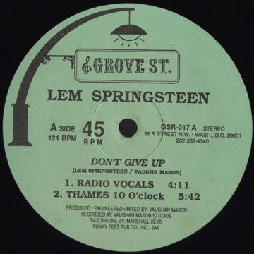 Lem Springsteen - Don't Give Up Vinyl Vinly Record