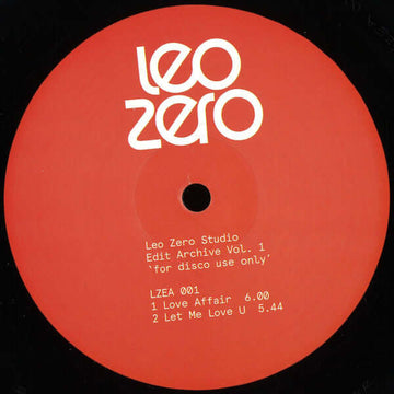 Leo Zero - Edits Vol 1 Vinyl Vinly Record