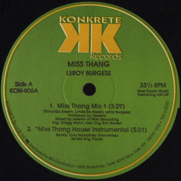 Leroy Burgess - Miss Thang Vinyl Vinly Record