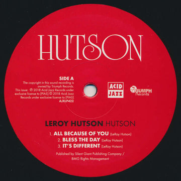 Leroy Hutson - Hutson Vinyl Vinly Record