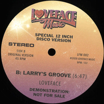 Loveface - De-mixes Vol 2 - Artists Loveface Genre Disco, Edits Release Date 1 Jan 2021 Cat No. LFM002 Format 12