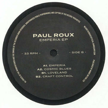 Paul Roux - Emperia EP - Artists Paul Roux Genre Techno Release Date 1 Jan 2022 Cat No. WATB088V Format 12