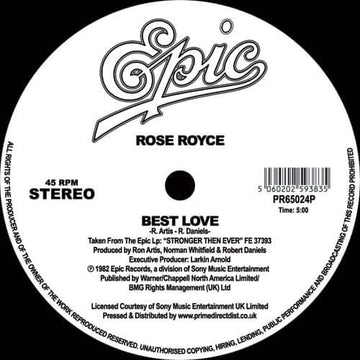 Rose Royce - Still In Love / Best Love - Artists Rose Royce Genre Disco, Funk, Reissue Release Date 1 Jan 2019 Cat No. PR65024P Format 12