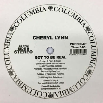 Cheryl Lynn - You Saved My Day / Got to Be Real - Artists Cheryl Lynn Genre Disco, Reissue Release Date 1 Jan 2018 Cat No. PR65004P Format 12