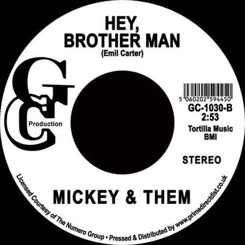 Mickey & Them - U.F.O. / Hey, Brother Man - Artists Mickey & Them Genre Funk Release Date 1 Jan 2020 Cat No. GC1030 Format 7" Vinyl - GCP - GCP - GCP - GCP - Vinyl Record