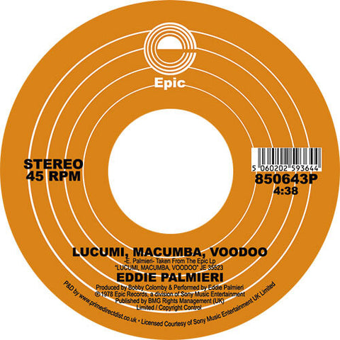 Eddie Palmieri - Spirit Of Love - Artists Eddie Palmieri Genre Boogaloo, Funk, Reissue Release Date 1 Jan 2019 Cat No. 850643P Format 7" Vinyl - Epic - Epic - Epic - Epic - Vinyl Record