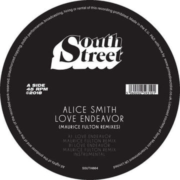 Alice Smith - Love Endeavor (Maurice Fulton Remixes) - Artists Alice Smith Genre Disco, Deep House Release Date 1 Jan 2018 Cat No. SOUTH004 Format 12
