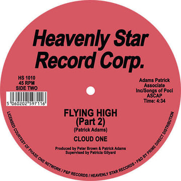 Cloud One - Flying High - Artists Cloud One Genre Disco Reissue Release Date 30 Oct 2023 Cat No. HS1010 Format 12