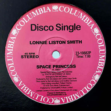 Lonnie Liston Smith - Space Princess / Quiet Moments - Artists Lonnie Liston Smith Genre Disco, Soul, Reissue Release Date 1 Jan 2019 Cat No. 2310882P Format 12