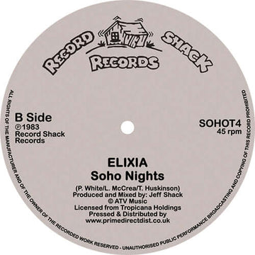 Elixia - Soho Phaze - Artists Elixia Genre Funk, Jazz-Funk, Boogie, Disco Release Date 1 Jan 2020 Cat No. SOHOT4 Format 12