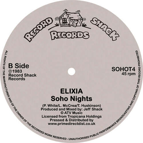 Elixia - Soho Phaze - Artists Elixia Genre Funk, Jazz-Funk, Boogie, Disco Release Date 1 Jan 2020 Cat No. SOHOT4 Format 12" Vinyl - Record Shack - Record Shack - Record Shack - Record Shack - Vinyl Record