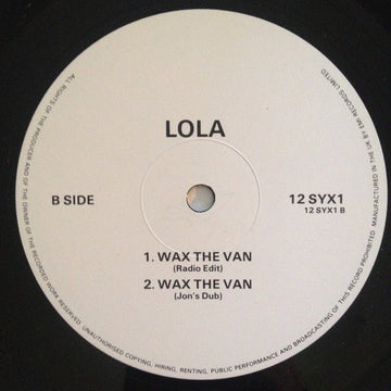 Lola - Wax The Van Vinyl Vinly Record