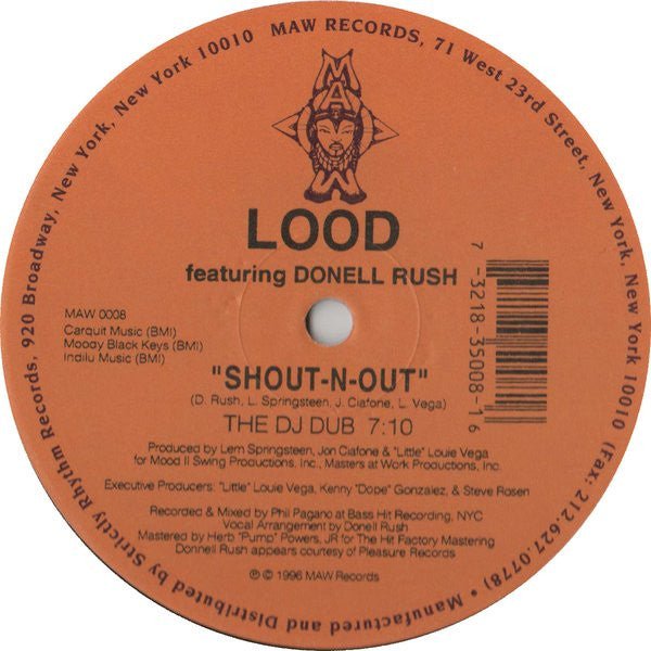 Lood Featuring Donell Rush - Shout - N - Out Vinyl