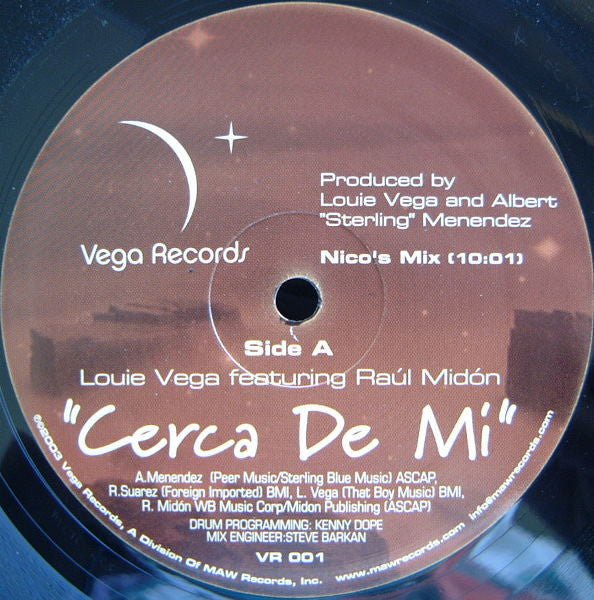 Louie Vega Featuring Raúl Midón* - Cerca De Mi Vinyl