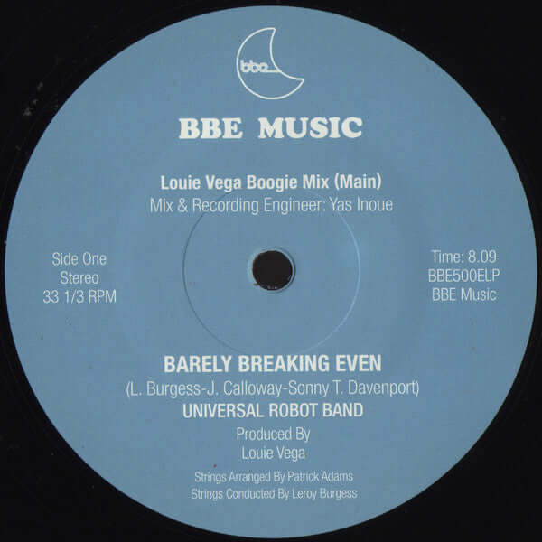 Louie Vega Presents Leroy Burgess & The Universal Robot Band Feat. Patrick Adams - Barely Breaking Even Vinyl