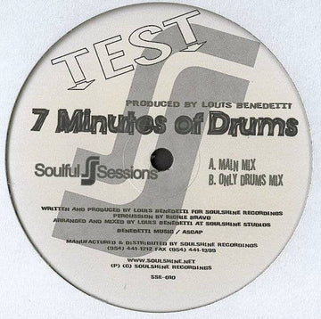 Louis Benedetti - 7 Minutes Of Drums Vinyl Vinly Record