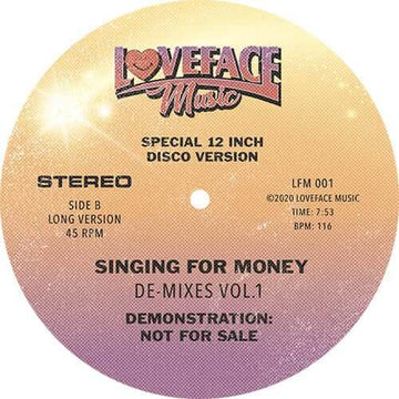 Loveface - De - mixes Vol 1 Vinyl Vinly Record