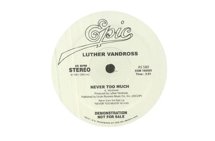 Luther Vandross - Never Too Much / Don't You Know That? Vinyl