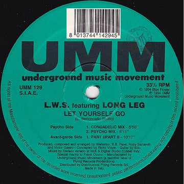 L.W.S. Featuring Long Leg - Let Yourself Go Vinyl Vinly Record