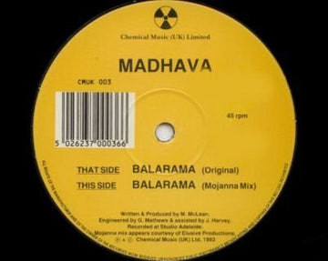 Madhava - Balarama Vinyl Vinly Record