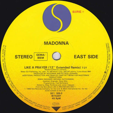 Madonna - Like A Prayer Vinyl Vinly Record