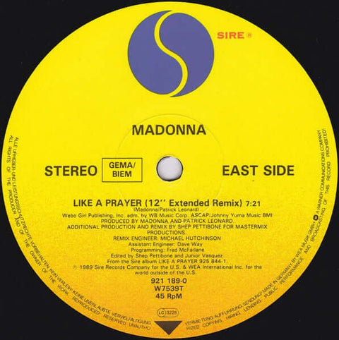 Madonna - Like A Prayer Vinyl - Vinyl Record