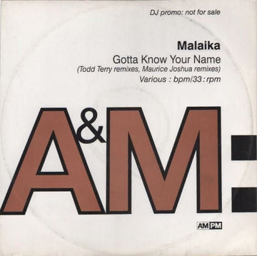Malaika - Gotta Know (Your Name) Vinyl Vinly Record