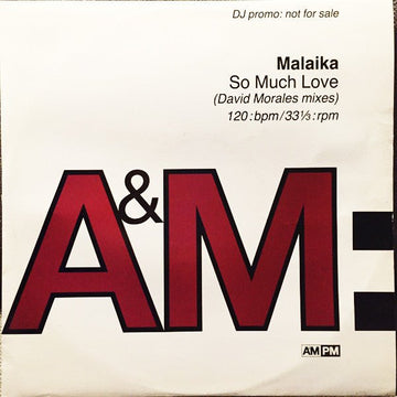 Malaika - So Much Love (David Morales Mixes) Vinyl Vinly Record