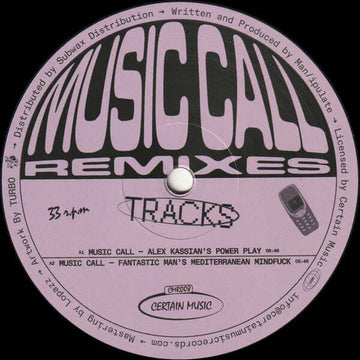 Man/ipulate - Music Call Remixes Vinyl Vinly Record