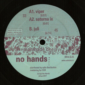 Manmade DeeJay - Invitro EP Vinyl Vinly Record