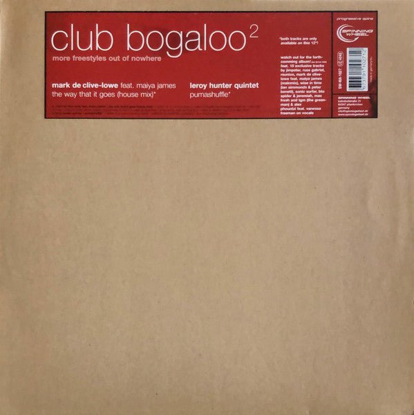 Mark De Clive - Lowe / Leroy Hunter Quintet - Club Bogaloo 2 - More Freestyles Out Of Nowhere Vinyl