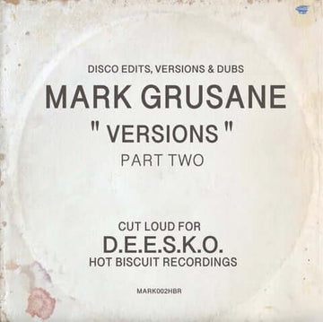 Mark Grusane - Versions Part Two Vinyl Vinly Record