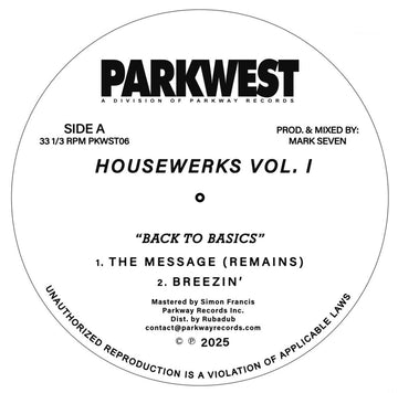 Mark Seven - Housewerks Vol I - Back II Basics Vinyl Vinly Record