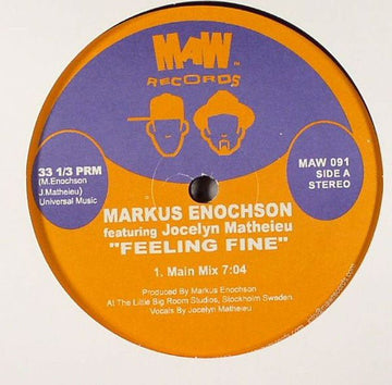 Markus Enochson Featuring Jocelyn Matheieu - Feeling Fine Vinyl Vinly Record