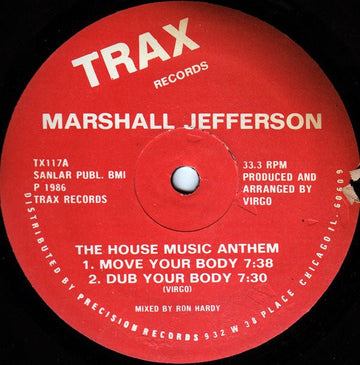 Marshall Jefferson - The House Music Anthem Vinyl Vinly Record