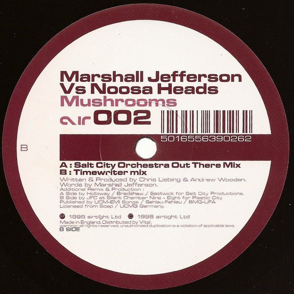 Marshall Jefferson Vs Noosa Heads - Mushrooms Vinyl
