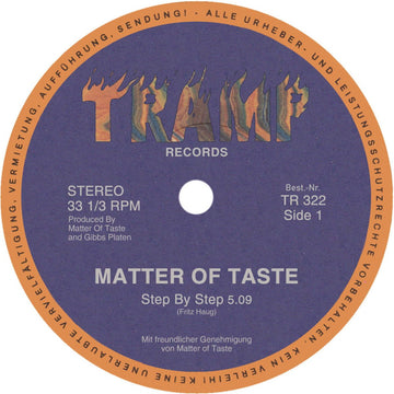 Matter of Taste - Step By Step Vinyl Vinly Record