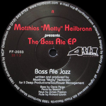 Matthias Heilbronn - The Bass Ale EP Vinyl Vinly Record