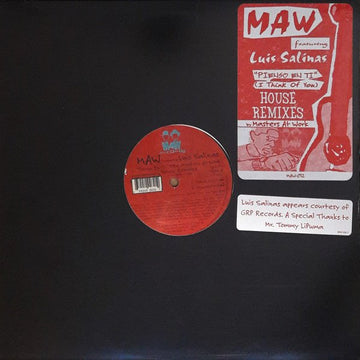 MAW Featuring Luis Salinas - Pienso En Ti (I Think Of You) (House Remixes) Vinyl Vinly Record