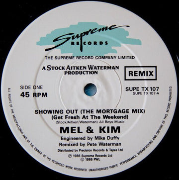 Mel & Kim - Showing Out (The Mortgage Mix) Vinyl Vinly Record