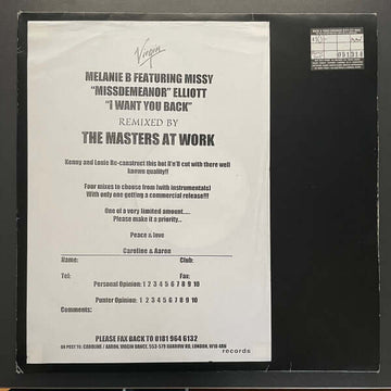 Melanie B - I Want You Back Vinyl Vinly Record